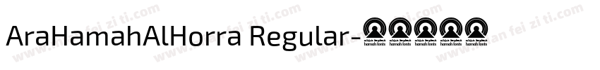 AraHamahAlHorra Regular字体转换